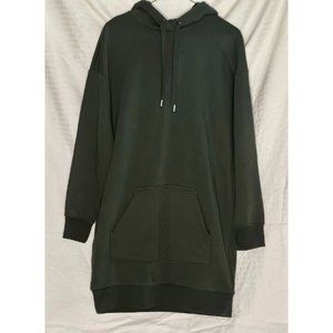 H&M Army Green Sweatshirt Hoodie Dress Size US 6